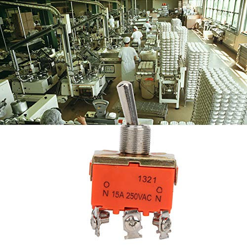 Mini Interruttore A Levetta A 6 Pin, Controllo Manuale ON-ON A 2 Posizioni CA 15 A per Circuito di Alimentazione, Compatto e Leggero, Lunga Durata, Tipo di articolo: Mini