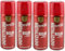 MORE FREE-Pintura Spray Metalizado Rojo Brillo Multicolor Profesional 400ml Adecuado Metal Madera y Plástico Pack de 4 unidad