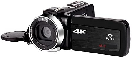 Appareil photo numérique, Caméscope numérique 4K complet caméra vidéo numérique 48MP for le streaming 18X grand Angle Vlog caméra enregistrement en boucle en accéléré pour adolescents, débutants, adul