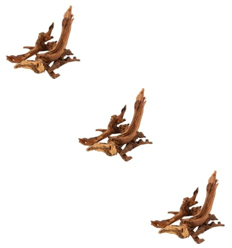 Milisten 3 Ensembles Aquarium en Bois Coulé Vignes Moignon Artificiel Décoration Intérieure Usine Bois Flotté D'aquarium Fausses Plantes Terrarium Ornement De Souche D'aquarium 3 Pièces * 3