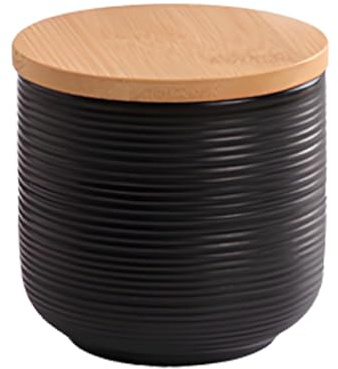 Shilanmei Tarro de cerámica para café, azúcar, tarro de almacenamiento de té con tapa hermética, recipientes de almacenamiento para cocina (8.8 onzas)