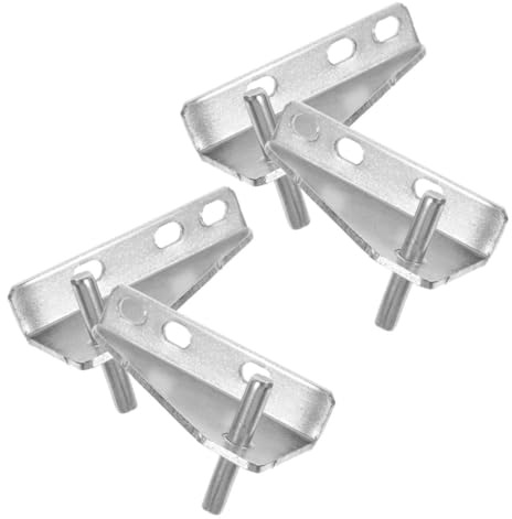 QUMIIRITY 4 pièces Charnières Métalliques pour Congélateur Acier Inoxydable Accessoires Compatibles pour Porte de Réfrigérateur Installation Facile pour Réparation de Frigo et Congélateur