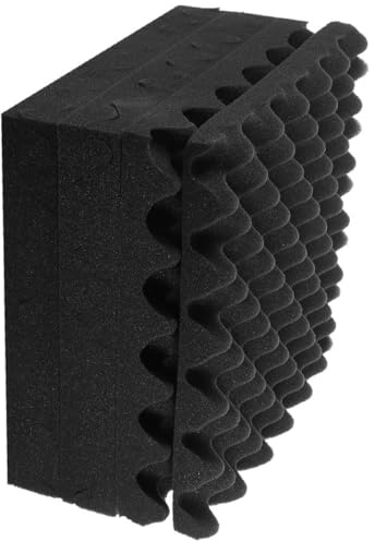 ELAYARD 6 Stück Schallisolierungsmatten aus Schwamm 30x30x2cm für Raum und Wohnzimmer mit Einzigartiger Struktur für Effektive Geräuschdämmung und Schallabsorption