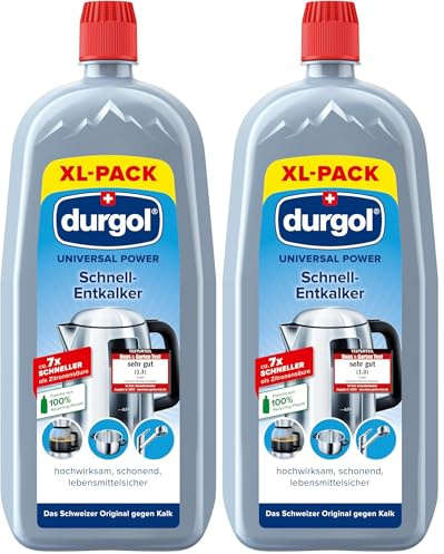 durgol Universal Schnell-Entkalker für Küchengeräte (1500ml) - Entkalker für Wasserkocher, Wasserhahn, Töpfe, Spülkasten, Waschmaschinen, Dampfgarer etc. - Anti Kalklöser flüssig - Flüssigentkalker
