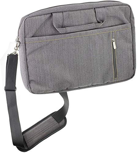 Navitech Grey Premium Messenger/Carry Bag Compatible with The Fusion5 14.1inch AMD A90B+ Pro Windows 10 Laptop