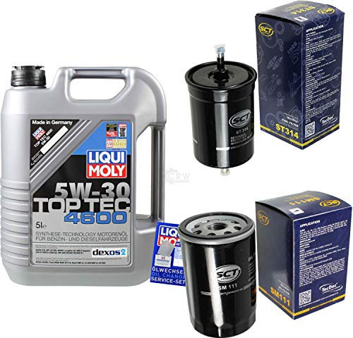 QR-PARTS 69400494 Filter Set Inspektionspaket 5 Liter Motoröl Top Tec 4600 5W-30 SCT Germany Kraftstofffilter Ölfilter
