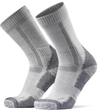 DANISH ENDURANCE Merino Wandersocken, Herren & Damen, 1 Paar, Hellgrau, 43-47
