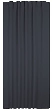 Haus und Deko Vorhang Verdunkelungsvorhang 300 x 245 cm Anthrazit Blickdicht Gardinen Kräuselband Thermovorhang lichtdicht Kälteschutz verdunkelnd für Schlafzimmer Wohnzimmer Kinderzimmer