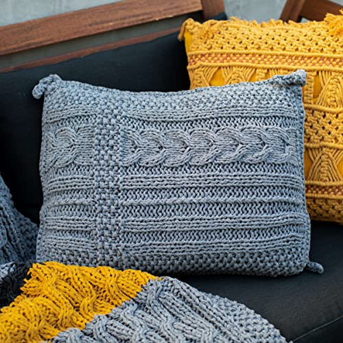 DIY Strickset Gestrickte Kissen Sesimbra - Stone Grey
