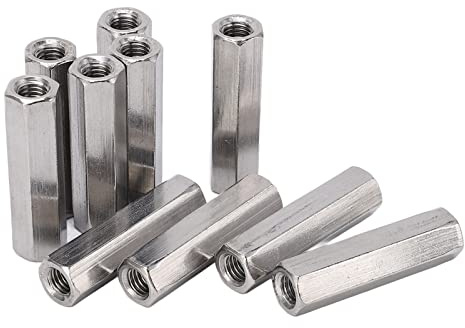 10 Stück Hex Kupplungs Mutter Set M8 Hex Steck Verbinder Nuss 304 Edelstahl Industrie Verschluss für den Innen-und Außenbereich