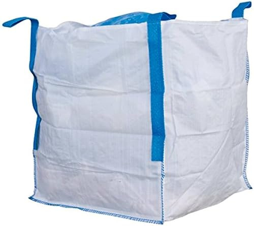 FLASHPRIX Saco Big Bag, Saco Big Bag Rafia para Obra y Jardinería, Bolsa de Escombro, Reforzada y Resistente, 4 asas, Carga Máxima de 1000kg, Extra Grande 90x90x90cm