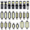 23 Pcs Bombillas Luz LED Interior Coche 6000K, Iluminación de Domo, Mapa, Puerta, Cortesía y Matrícula, Festón C5W T10 168 194 2825, Luz Blanca Xenón, Compatible con Varios Modelos de Vehículos