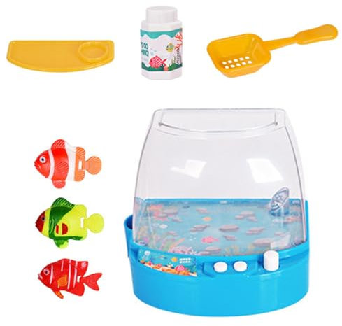 Electric Fish Tank Toy - Children Electric Fish Tank Toy - Battery Powered Toy for Develop Fine Motor Skills, Funny Set for Kindergarten, Nursery
