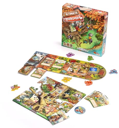 Ultimate Treehouse | Entry Level Resource Management Tile Game | Strategy Board Games for 8+ Year Olds | Family Games for 2 to 4 Players