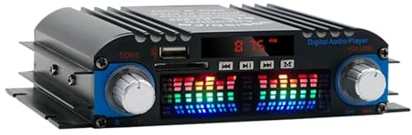 DJ Controllers, 1800W Peak Power HiFi Sound Amplifier Digital 4 Channel Audio Amplifier Player FM Radio Support Remote Control