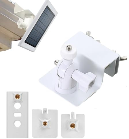 Lonnky Solar Panel Gutter Mount, Aluminum Bracket for Ring, Arlo, Reolink | Compatible with Reolink, Ring, Arlo Security Cameras, Solar Panels, Weatherproof