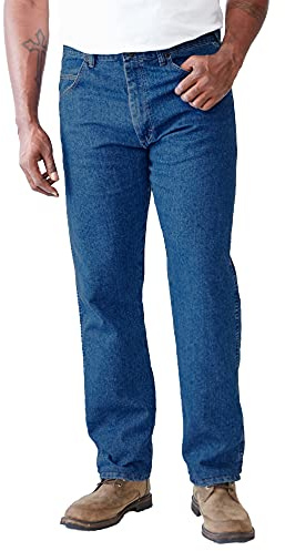 Wrangler Men's Big Rugged Wear Stretch Jean,StoneWashed,48x36