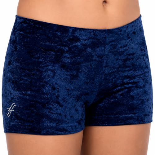 ff FISCHER Turnhose Mädchen Samtshorty Gymnastik Turn Shorts in wolkigem Samt 77134