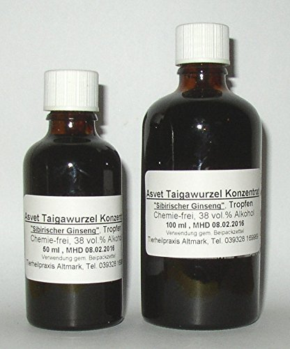50ml Asvet Taigawurzel Tropfen, Sibirischer Ginseng, Eleutherococcus Auszug (GP = EUR 35,80/100ml)