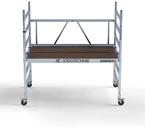 AC xPress PRO-L Rollgerüst | Alu Gerüst | 3 m Arbeitshöhe | TÜV/GS geprüft | XXL-Plattform 130 x 190 cm | erweiterbar | Aluminium Rollrüstung | DIN EN 1004 & 1298 | innen und außen | ohne Luke