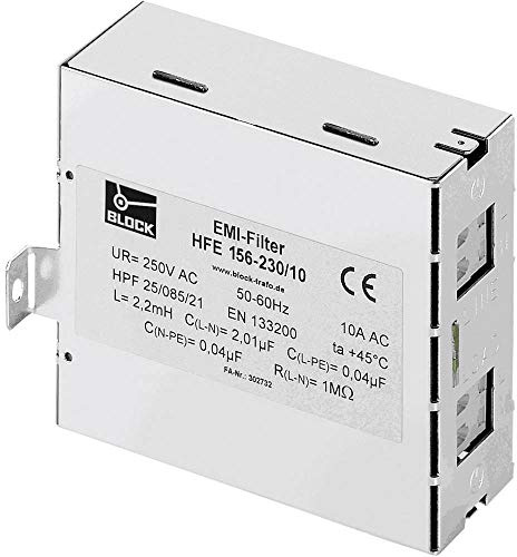 Block HFE 156-230/12 HFE 156-230/12 Filtro soppressore 250 V/AC 12 A (L x A) 45 mm x 110 mm 1 pz.