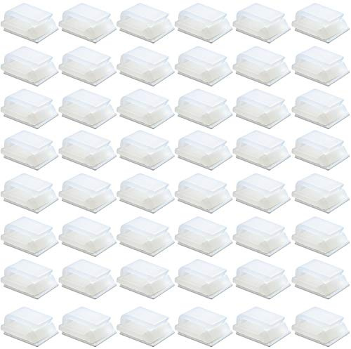 50 Packung Selbstklebende Kabelklemmen Elektrische Kabelklemmen Kabelmanagement Clips für Auto, Büro und Zuhause (13 x 10 mm, Weiß)