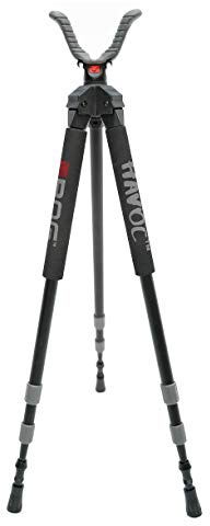 BOG Havoc Tripod Shooting Rest with Lightweight Aluminum Construction, High Density Foam Grips, Twist-Style Lock Legs, and Non-Marring Universal Shooting Rest Head for Hunting, Shooting, and Outdoors