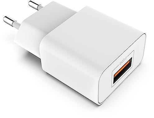 MyGadget USB Schnellladegerät Quick Charge 3.0 Ladegerät - 18W Netzteil Adapter für Smartphone & Tablet kompatibel mit Apple, Samsung, HTC, LG, Sony - Weiß