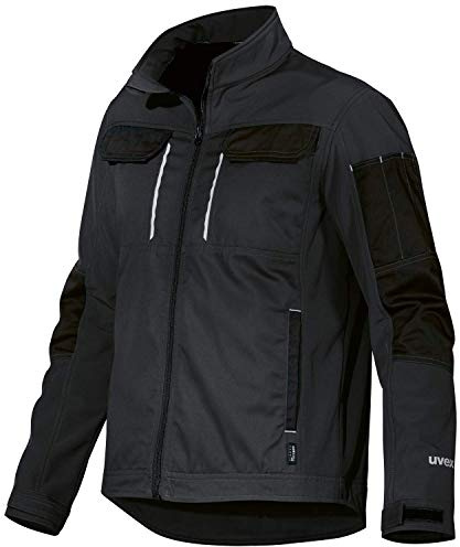 Uvex Tune-up softshelljacka – perfekt för jobbet för män, Svart, 3XL