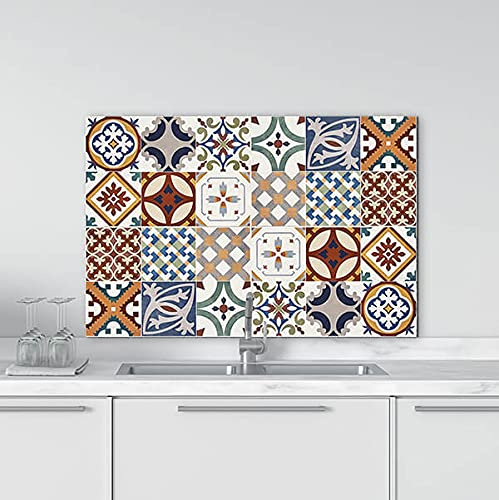 CREARREDA - Credence para cocina de aluminio Made in Italy Protection para placas de cocción y pared lavable y fácil de montar placa antisalpicaduras de metal