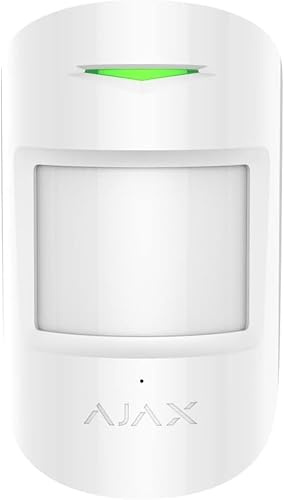 AJAX - Detector de Movimiento inalámbrico Compatible con Animales MotionProtect Plus, Color Blanco