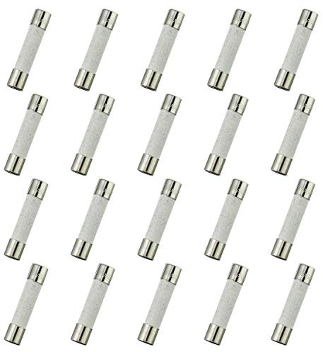 HUAREW T7AL250V 20 Stück 6x30 mm 0,24 x 1,18 Zoll keramik langsam schmelzen sicherungen 7A 250V