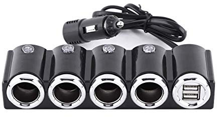 Accendisigari Dc 12v/24v Usb 4 Vie Accendisigari per auto Presa Splitter Adattatore per caricabatterie Popolare,Accessori elettronici