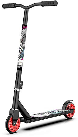 MYAOU Stunt Scooters para niños de 7 años en adelante, Adultos Pro Scooter 360 Giratorio Giratorio Ligero Estilo Libre Trucos Barra Ancha Cubierta Deportiva Principiantes (Negro)
