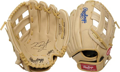Rawlings Sc105kb-6/0 Sure Catch Kris Bryant Signature Gant de Baseball pour Jeune, 26,7 cm, Pro H Web, Main Droite Garçon, Marron, Taille Unique