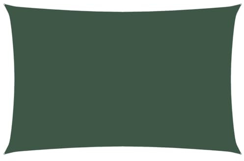 vidaXL Toldo de Vela Rectangular Tela Oxford Verde Oscuro 2,5x5 m