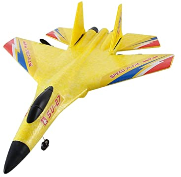 LOVIVER 2-RC-Flugzeug im Freien fliegendes Spielzeug Ferngesteuertes Flugzeug RC-Starrflügelflugzeug für Anfänger Jungen im Alter von, GELB