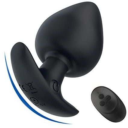 TDLPlus Analvibratoren für Frau Mann mit 10 Vibrationsmodi und Fernbedienung, Flüssiges Silikon Analplug Prostata Stimulator Anal Dildo Vibrator Sexspielzeug für Männer Frauen Paare(S/M/L)