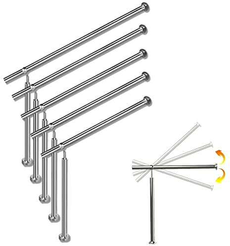 SUBTLETY 100cm Edelstahl Handläufe für Treppen Sicherheit Eingangsgeländer Treppengeländer inkl. Pfosten & Metalldübeln Treppenhandläufe Außen Geländer für Brüstung Balkon Eingangs