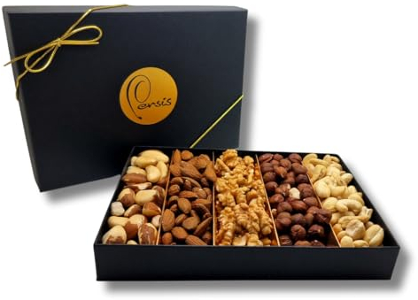 Persis Premium Raw Nuts Gift Box- Brazils, Almonds, Walnuts, Hazelnuts, Cashews - Luxurious Gift For Any Occasion.