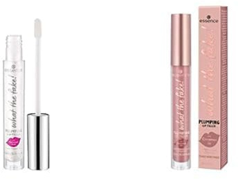 essence what the fake! PLUMPING LIP FILLER, Lippenpflege, mit Hyaluronsäure und Vitamin E, Nr. 01 oh my plump+ Nr. 02, Nude, feuchtigkeitsspendend, mit Vitaminen - Make-Up Set, Beauty, Make-Up