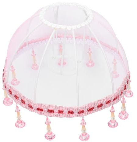HOMSFOU Lampenschirm Aus Stoff Kandelaber Lampenschirm Trommelschirme Lichtabdeckungen Für Deckenleuchten Nachttischlampenabdeckung Chandalier Durchsichtiger Kerzenhalter