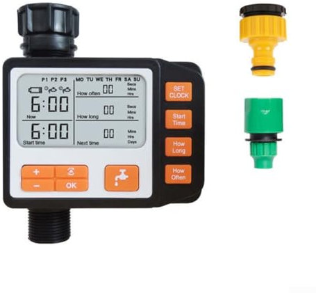 Water Sprinkler Timer, Digital Watering Timer Automatic On Off Controller Garden Electronic Water Irrigation and Lawn Watering System