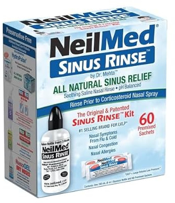 NeilMed Sinus Rinse Kit with Premixed Sachets 60pcs 2packs