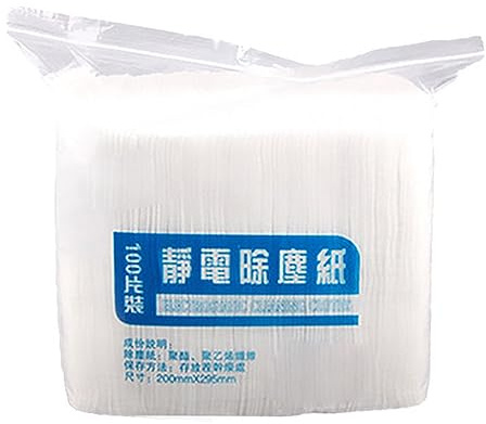 100 Pcs Cleaning Paper Electrostatic Wipes Disposable Mop Replacement Static Dusting Wipes for Home Cleaning Floor, Window, Camera, TV, Wall