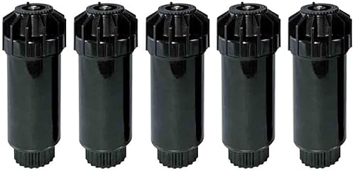 5x Irrigatore statico pop-up da 1/2 - Regolabile sino a 360° - Gittata fino a 3.7 m - Corpo 12,5 cm - Alzata 5 (5x 12A - max 3,7 mt)