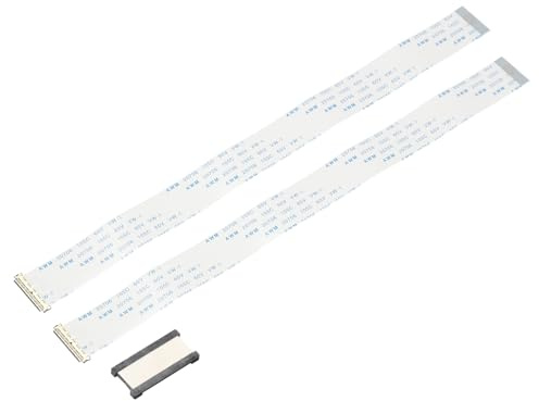sourcing map 2Pcs EDP Wire FFC Flexible Flat Cable with Extend Adapter 30 Pins 0.5mm Pitch 200mm B-Type for LCD TV, DVD Player, Car Audio