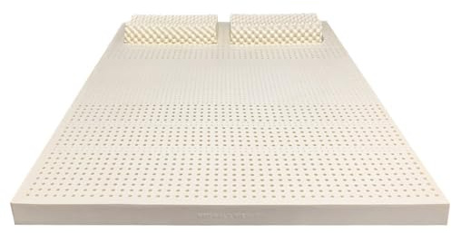 TFDRSEXVD Matelas 100% Latex Naturel, Compression et Aucune déformation, Ventilation des Pores en nid d'abeille.,Flat Type,140x190x2.5cm
