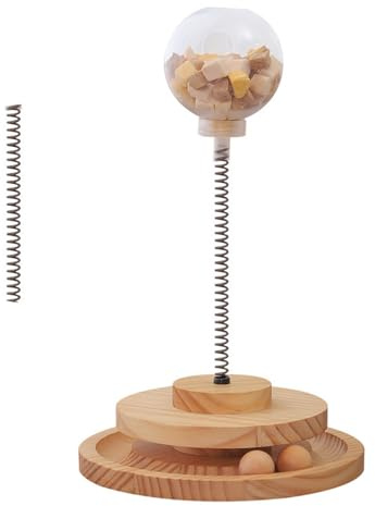 NSXAYIWE Distributeur de friandises pour Animaux de Compagnie, Jouet en Forme de Balle Qui fuit la Nourriture pour Chats, favorise des habitudes Alimentaires saines, matériau sûr