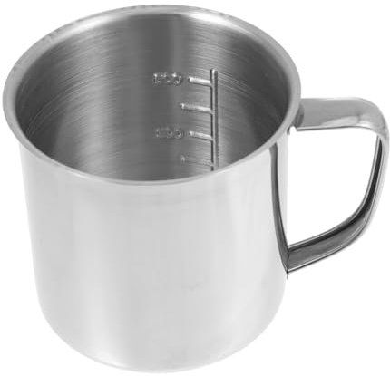 IMIKEYA 1 Pc Vaso Medidor De Líquidos Para Hospitales Vaso Medidor Con Escala Vasos Mezcladores Multiusos Taza Medidora Casera Práctico Litro Bebida Silver Acero Inoxidable